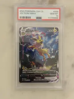 Pokemon TCG Jolteon VMAX 009 2024 CSH CS Promo Holo Chinese PSA 10 - Image 1