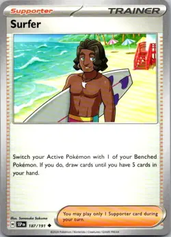 Surfer 187/191 SV08: Surging Sparks Pokemon - Image 1