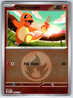 Charmander (Energy Symbol Pattern) 020/217 Holo Ascended Pokemon Reverse Holo NM - Image 1