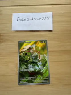 Pokemon Caterpie 172/165 SV Scarlet & Violet 151 Illustration Rare Full Art Holo - Image 2