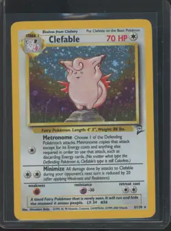 2000 Pokemon Base II #5 Clefable #2 - Image 1