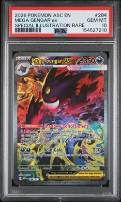 2026 POKEMON ASC EN-ASCENDED HEROES #284 MEGA GENGAR EX PSA 10 - Image 1