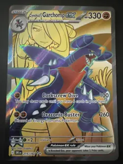 Pokemon-Cynthia’s Garchomp EX NM 215/182-Full Art Hyper Rare Destined Rivals - Image 1