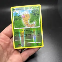 Weedle Rising Rivals Reverse Holo Pokemon TCG 86/111 Platinum Common NM -j - Image 4
