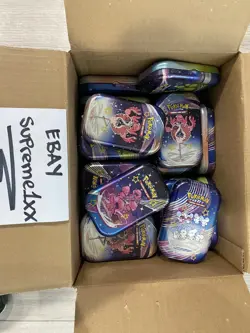Lot Of 48 EMPTY variety Pokemon TCG Paldean Fates Mini Tins *EMPTY* NO PACKS* - Image 1