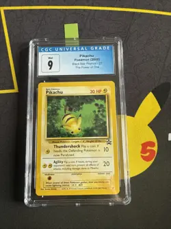Pokemon TCG Black Star Promo Pikachu Card 27, CGC MINT 9 - Image 1