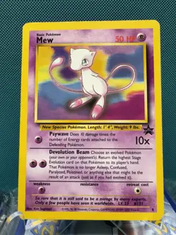 Pokemon TCG: Mew Promo 8 Non-Holo WOTC Black Star Promo MP - Image 1