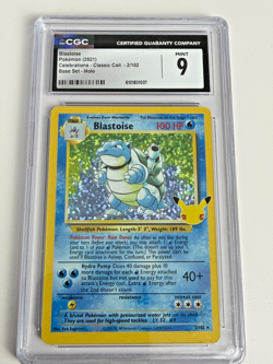 Pokemon Blastoise 2/102 Celebrations Classic Collection Base Set Holo CGC 9 - Image 1