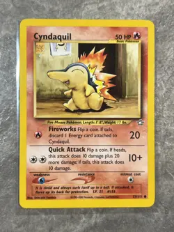 Cyndaquil 57/111 Pokemon TCG Neo Genesis Vintage WOTC Card Regular (Light Play)1 - Image 1