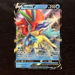 Keldeo V 053/202 Pokemon Sword & Shield Base Set Holo Ultra Rare Card NM - Image 1