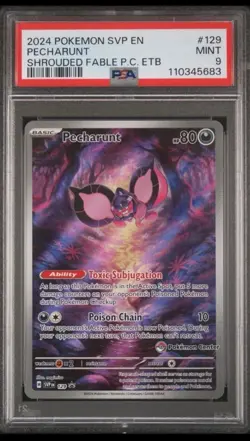 Pecharunt Pokemon Center 129 Sv: Scarlet & Violet Promo Cards Holo - PSA 9 - Image 1