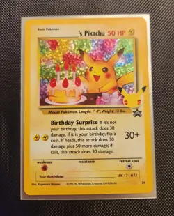 Pokemon TCG Birthday Pikachu Celebrations Classic Collection Promo Card #24 MINT - Image 1