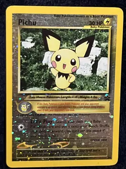 Pokemon Pichu BLACK STAR 35 🌀 WOTC PROMO - REVERSE HOLO LEAGUE 2001 - Image 1