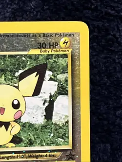Pokemon Pichu BLACK STAR 35 🌀 WOTC PROMO - REVERSE HOLO LEAGUE 2001 - Image 3
