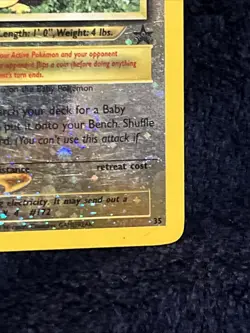 Pokemon Pichu BLACK STAR 35 🌀 WOTC PROMO - REVERSE HOLO LEAGUE 2001 - Image 4