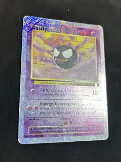 Gastly 76/110 Legendary Collection Reverse Holo Pokemon TCG 2002 - Damaged - Image 2
