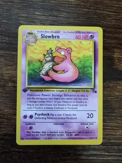 Pokemon Fossil 1st Edition Slowbro 43/62 Non Holo - Image 1