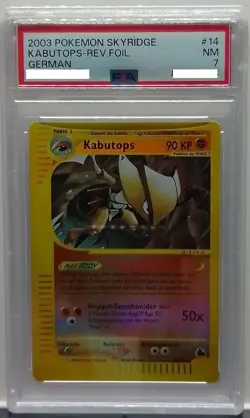 2003 Pokemon Skyridge - Kabutops Reverse Holo - SK 14/144 PSA 7 Grading Deutsch - Image 1