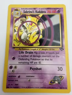 Pokemon Gym Challenge Sabrina's Kadabra 58/132 Unlimited LP - Image 1