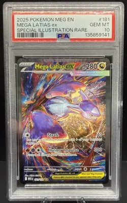2025 POKEMON MEG EN-MEGA EVOLUTION #181 MEGA LATIAS EX PSA 10 - Image 1
