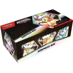2 x Pokemon TCG Prismatic Evolutions Surprise Box - 4 Packs & 1 Promo Per Box - Image 1