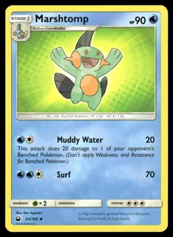 Marshtomp 34/168 Uncommon Celestial Storm Pokemon NM - Image 1
