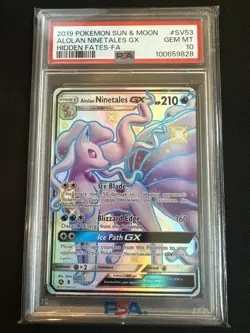 Alolan Ninetales GX SV53/SV94 Holo Pokemon PSA 10 - Image 1