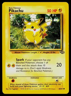 Pokemon Card Pikachu 60/64 Jungle Common - Image 1