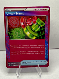Unfair Stamp 165/167 ACE SPEC Rare Twilight Masquerade Pokemon Card NM (English) - Image 1
