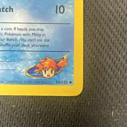 Misty's Psyduck 54/132 Uncommon 1st Edition Gym Heroes Pokemon Card MP1 - Image 4