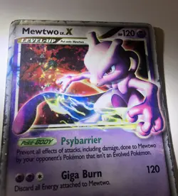 Pokemon Mewtwo LV. X DP28 Promo Black Star Cosmos Holo Card HP/DMG - Image 3