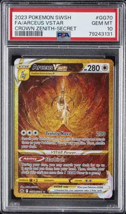 2023 POKEMON SWORD & SHIELD CROWN ZENITH SECRET FULL ART/ARCEUS VSTAR PSA 10 - Image 1