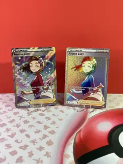 Aroma Lady 199/203 221/203 NM Full Art Trainer and Secret Rare Lot of 2 Pokemon - Image 1