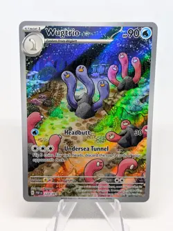 Pokemon Paldean Fates Wugtrio Illustration Rare Full Art 224/091 - NM - Image 1