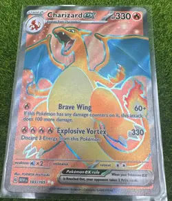 Charizard EX Holo Rare Pokemon TCG Card 183/165 Scarlet & Violet 151 NM - Image 2