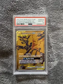 Pikachu & Zekrom GX SM248 Sun & Moon Black Star Promo Holo Eng PSA 10 - Image 1