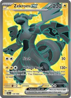 ZEKROM EX 158/086 HOLO ULTRA RARE BLACK BOLT POKEMON NEAR MINT - Image 1