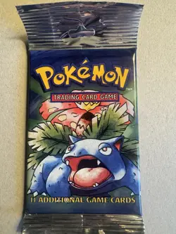 Pokemon TCG Base Set Booster Pack Venusaur Art Factory Sealed English 1999 *NEW* - Image 1