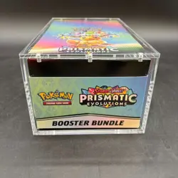 Pokemon TCG S&V Prismatic Evolutions Booster Bundle Display Case w/Acrylic Case - Image 1