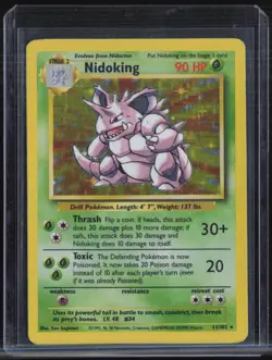 1999 Pokemon Holo #11 Nidoking #2 - Image 1