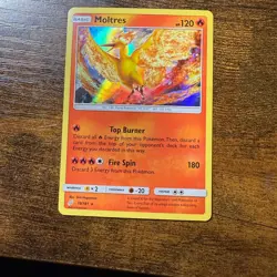 Pokemon TCG Moltres -Sun & Moon-Team Up 19/181 Holo Rare NM Condition - Image 1