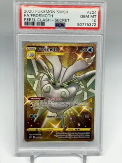 2020 Pokemon SWSH Rebel Clash #204 Fa/Frosmoth Rebel Clash-Secret PSA 10 - Image 1