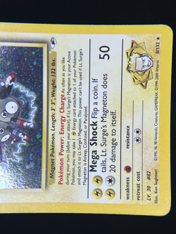 2000 TCG Pokemon Gym Heroes #8 Lt. Surge's Magneton 008/132 HOLO Rare - Image 4