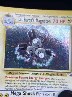 2000 TCG Pokemon Gym Heroes #8 Lt. Surge's Magneton 008/132 HOLO Rare - Image 5