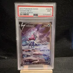 Pokemon Suicune V Full Art Holo Ultra Rare GG38/GG70 Crown Zenith PSA 9 - Image 1
