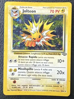 Jolteon 4/64 Jungle Holo ITALIAN HP/DMG Vintage WOTC Pokemon TCG Fast Shipping - Image 1