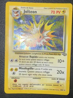 Jolteon 4/64 Jungle Holo ITALIAN HP/DMG Vintage WOTC Pokemon TCG Fast Shipping - Image 2