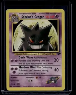 Pokemon TCG Sabrina's Gengar 29/132 Gym Challenge Rare DMG - Image 1