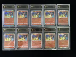 2023 Pokemon TCG S-Chinese Charizard #CS2AC 029/151 R Holo TOG 9.5 Lot*10 ZE62 - Image 1