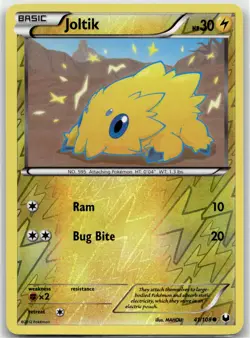 Joltik 41/108 Common Dark Explorers Pokemon Reverse Holo LP - Image 1